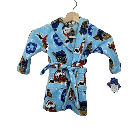 Paw Patrol Marshall Chase Blue Character Toddler Boy's Robe, Bathrobe 2T NWT - Picture 1 of 9